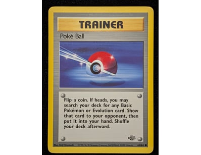 TRAINER POKE BALL POKÉMON TRADING CARD - BASE SET ...