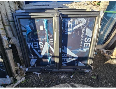 Aluminium Woodland Grey Windows, Wind out, 14mm Gl...