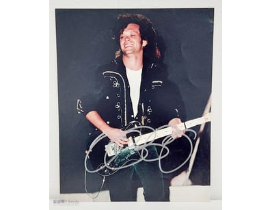 JON BON JOVI HAND SIGNED ROCK BAND BON JOVI PHOTOG...