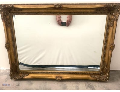 Bevelled Mirror With Ornate Gold Guilded Frame 110...