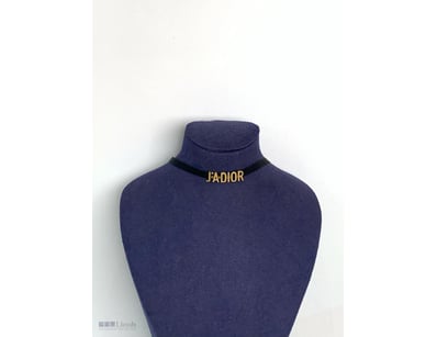 DIOR J'ADIOR BLACK GROSGRAIN CHOKER NECKLACE WITH ...