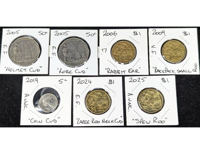 SEVEN AUSTRALIA 'CUD' COIN COLLECTION

582993+36...