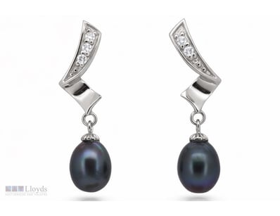 SOUTH SEA PEARL EARRINGS ON 925 SILVER - WITH CERT...
