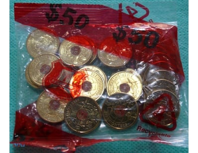 BAG OF 2020 AUSTRALIAN FIREFIGHTERS SERVICES $2 CO...