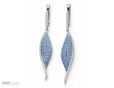 NATURAL SRI LANKAN SAPPHIRE EARRINGS ON 925 SILVER...
