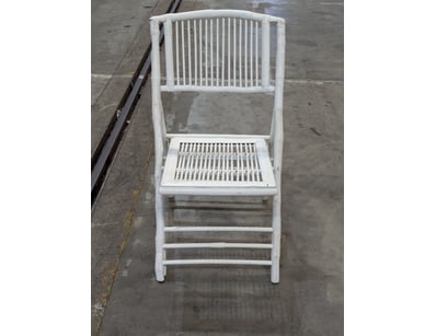 Dining chair, bamboo frame, white finish

Dimens...