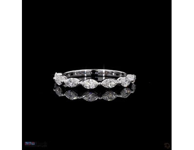 0.76 CT MARQUISE ETERNITY BAND IN 18KT WHITE GOLD ...