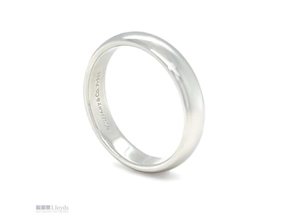 TIFFANY & CO. PLATINUM WEDDING BAND RING 8.91G    ...