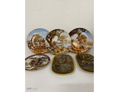 BOX OF 6 MIXED PLATES.

582962+81

