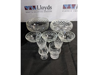 COLLECTION OF CRYSTAL GLASSWARE

Includes Desser...