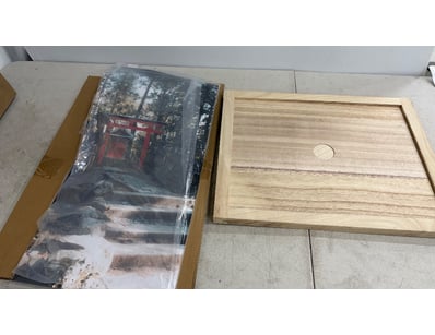 Puzzle board and photo.

SOLD AS LOT.

