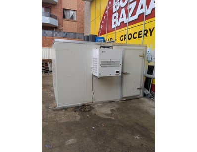 "Coolroom - Freestanding, white sandwich panel con...