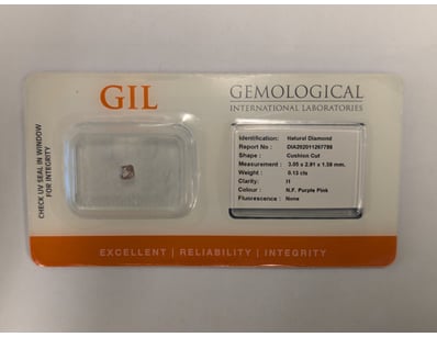 0.13CT NATURAL DIAMOND

Identification: Natural Di...