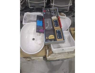 Pallet Of Assorted Bathroom Items including Toilet...
