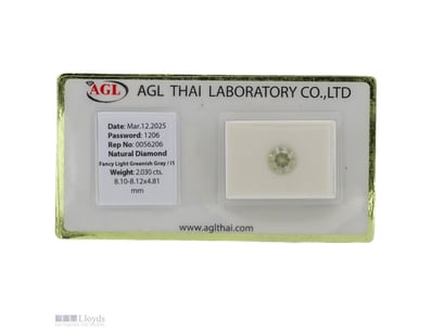 2.03CT CERTIFIED, NATURAL GREEN/GREY DIAMOND     
...