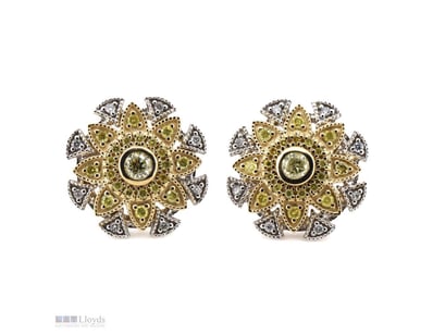14K WHITE/YELLOW GOLD, FANCY YELLOW DIAMOND, DECOR...