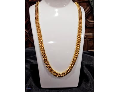 YELLOW GOLD PLATED   CHAIN-50CM-7MM 

Total Item W...