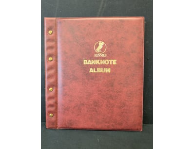 BANKNOTE ALBUM, COLLECTIONS OF ONE, TWO, FIVE, TEN...