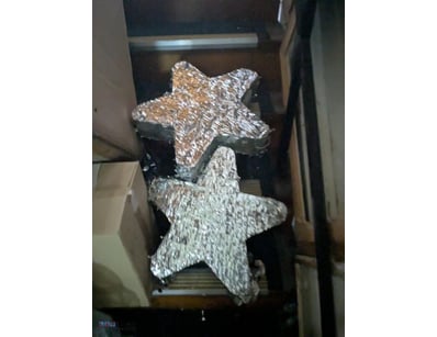 Bulk lot of Pinatas; silver, star shaped 

Sold as...
