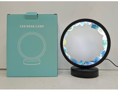 NATURAL FLUORITE DECORATED LED DESK LAMP

Item S...