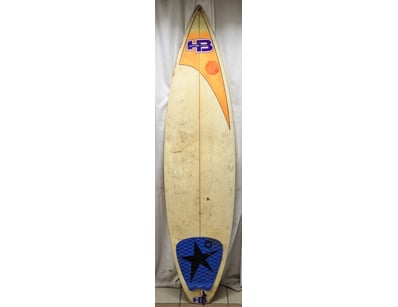 Hotbuttered surfboard, three fin, surfboard height...