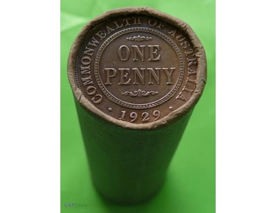ROLL OF KGV AUSTRALIAN PENNY, UNKNOWN MIX YEARS, 1...