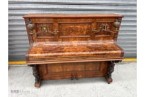 Bernstein Upright Piano - Burr Walnut Case -