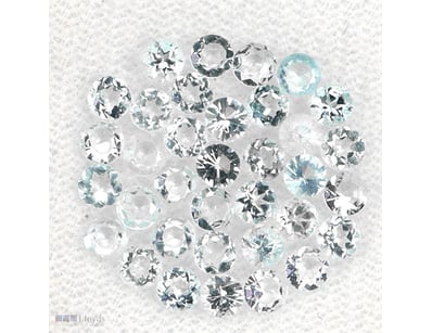 NATURAL 4.20CT ROUND FACET BLUE AQUAMARINE LOT 35 ...