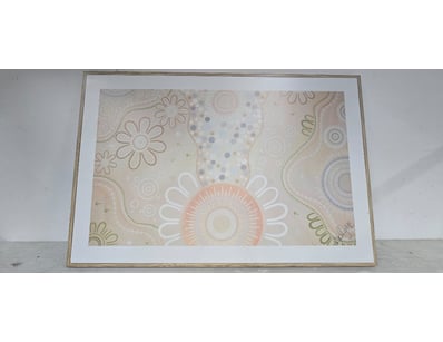 Framed original artwork titled "Leaving Footprints...