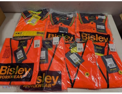 Bulk lot of Bisley Workwear high-visibility safety...