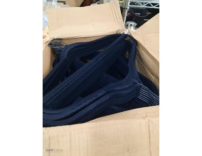 Box of coat hangers.

SOLD AS LOT.

