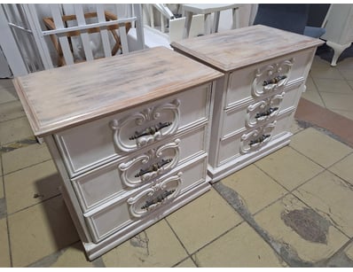 Pair Of Bedside Tables, Timber Style, Natural Fini...