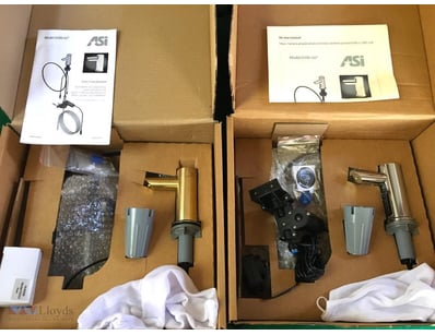 Soap Dispensers. X2 Asi Ezefill Automatic Bench Mo...
