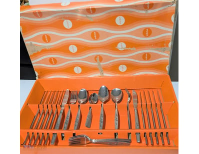WILTSHIRE FLEURETTE 43PC CUTLERY SET IN ORIGINAL B...