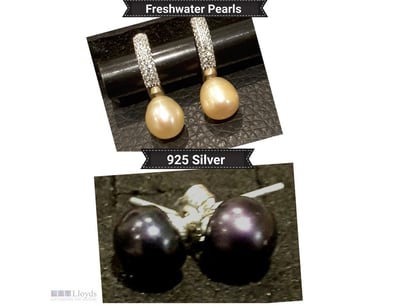 2 X PAIRS FRESHWATER PEARL EARRINGS        

Condi...