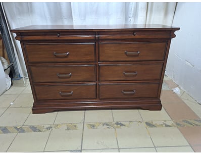 Timber dresser featuring six spacious drawers arra...