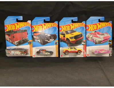 4 X HOT WHEEL TREASURE HUNTS INCLUDING 2020 RAM 15...