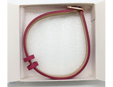 TWENTY MAGENTA/ ROSE GOLD COLOURED LEATHER PERSONA...