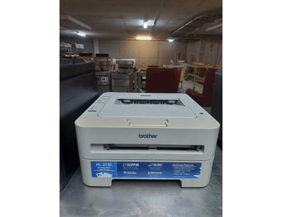 Brother HL-2130 compact mono laser printer in whit...
