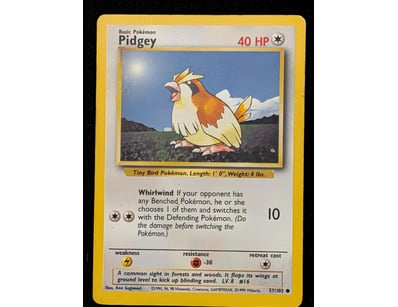 PIDGEY POKÉMON TRADING CARD - BASE SET #57/102

...