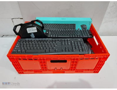 Computer peripherals bundle featuring multiple key...