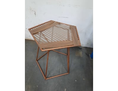 Side Table With Glass Table, Bronze Finish

Dimens...