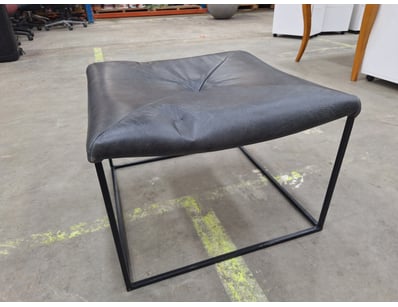 Ottoman, Leather Style, Black Finish

Dimensions...