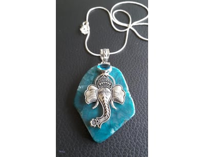 925 SILVER ETHNIC STYLE TURQUOISE WITH ELEPHANT PE...