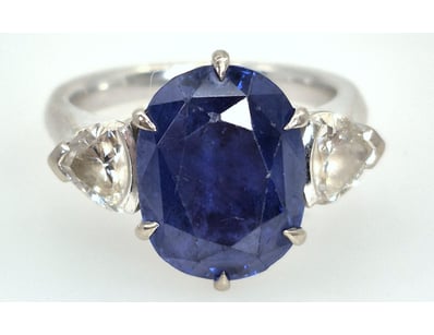18K WHITE AND ROSE GOLD HANDCRAFTED LADIES BLUE SA...