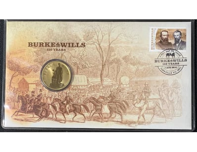 2010 PNC BURKE AND WILLS $1 UNC COIN AND 60 CENT S...