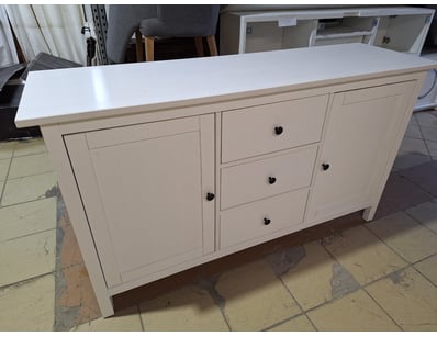 Hall Table With Drawers, Timber Style, White Finis...
