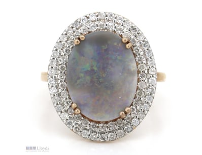 14K ROSE GOLD, 2.65CT AUSTRALIAN LIGHTNING RIDGE O...
