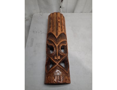 Decorative Wall Stature, Timber Style, Brown Finis...