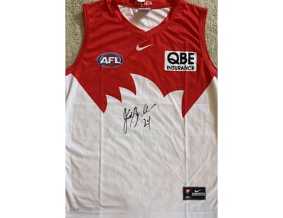 JUDE BOLTON SIGNED SYDNEY SWANS GUERNSEY

A Sydney...